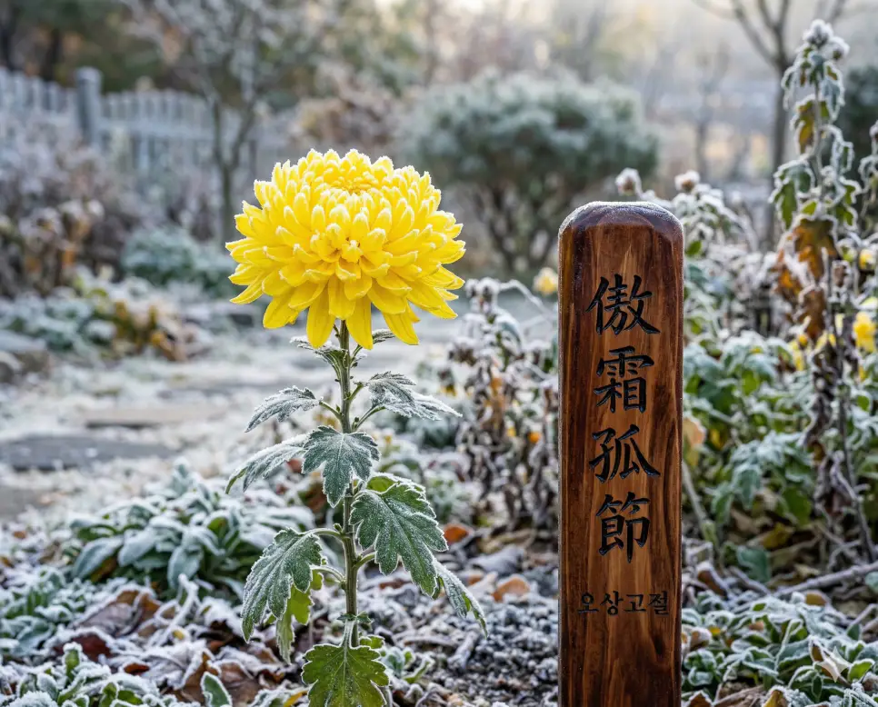 오매불망 뜻, 오비이락 뜻, 오상고절 뜻: 간절한 그리움과 오해의 경계, 굽히지 않는 기개 정리 3 오상고절(傲霜孤節) 뜻 – 서리에도 굴하지 않는 고고한 절개를 의미하며, 하얀 서리 속에서도 노랗게 피어난 국화꽃의 강인하고 사실적인 이미지