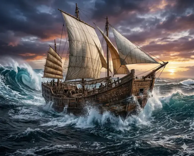 seungpung parang sailing ship massive waves ambition realistic
