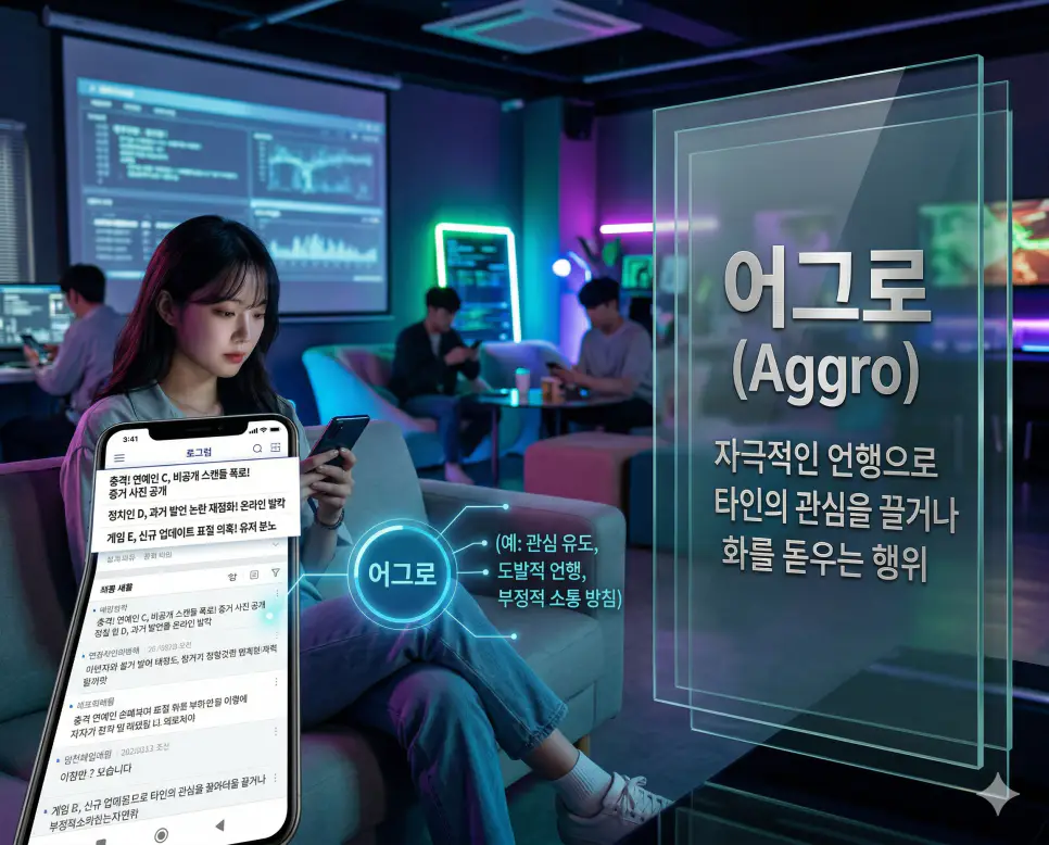 알잘딱깔센 뜻, 뒷광고 뜻, 어그로 뜻: 센스 있는 일 처리와 기만 및 도발 완벽 정리 3 어그로 뜻을 통해 자극적인 언행이나 게시물로 타인의 관심을 끌거나 화를 돋우는 부정적 소통 방침을 시각화한 실사 이미지