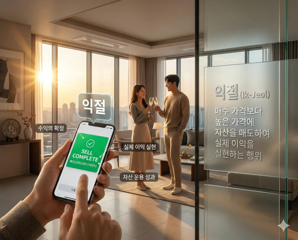 역주행 뜻, 존버 뜻, 익절 뜻: 차트의 재발견과 극한의 인내 및 수익 확정 정리 3 익절 뜻을 통해 매수 가격보다 높은 가격에 자산을 매도하여 실제 이익을 확정하는 자산 운용 성과 판독 수칙 실사 이미지