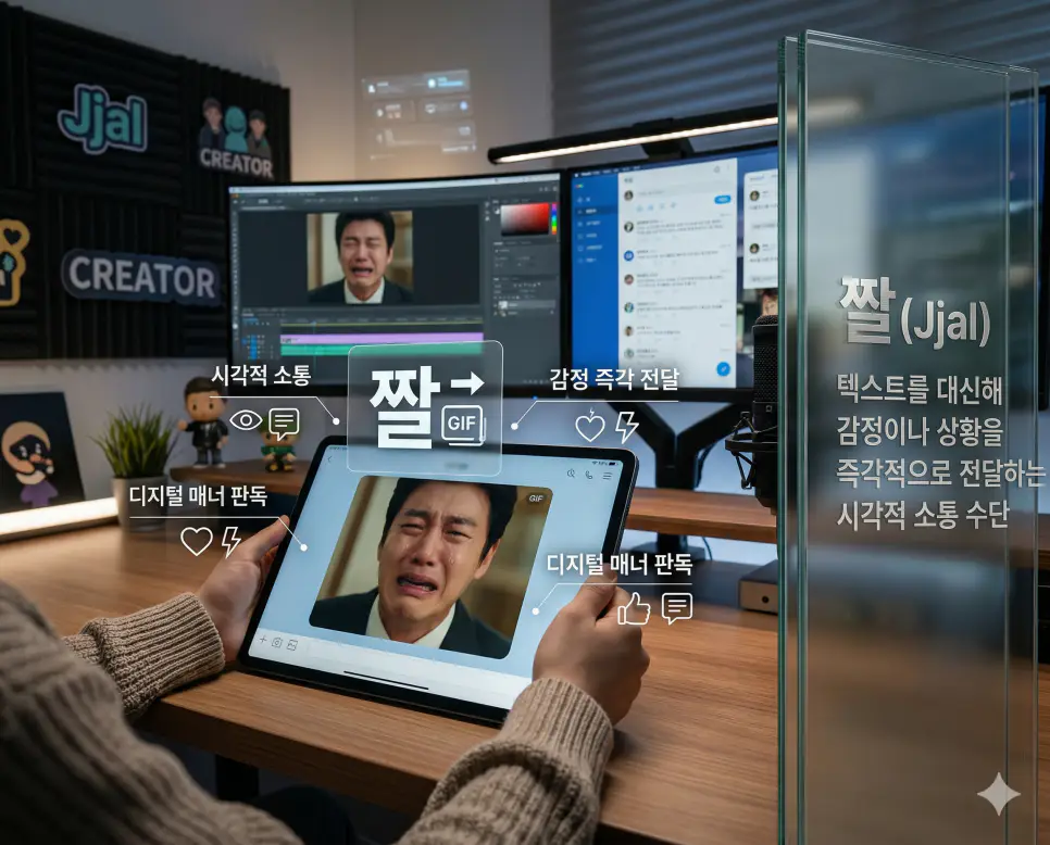 듣보 뜻, 요아정 뜻, 짤 뜻: 인지도 결여와 미식의 조합 및 시각적 소통 정리 3 짤 뜻을 통해 텍스트 대신 감정과 상황을 즉각 전달하는 인터넷 이미지와 시각적 소통 매너를 시각화한 디지털 실사 이미지