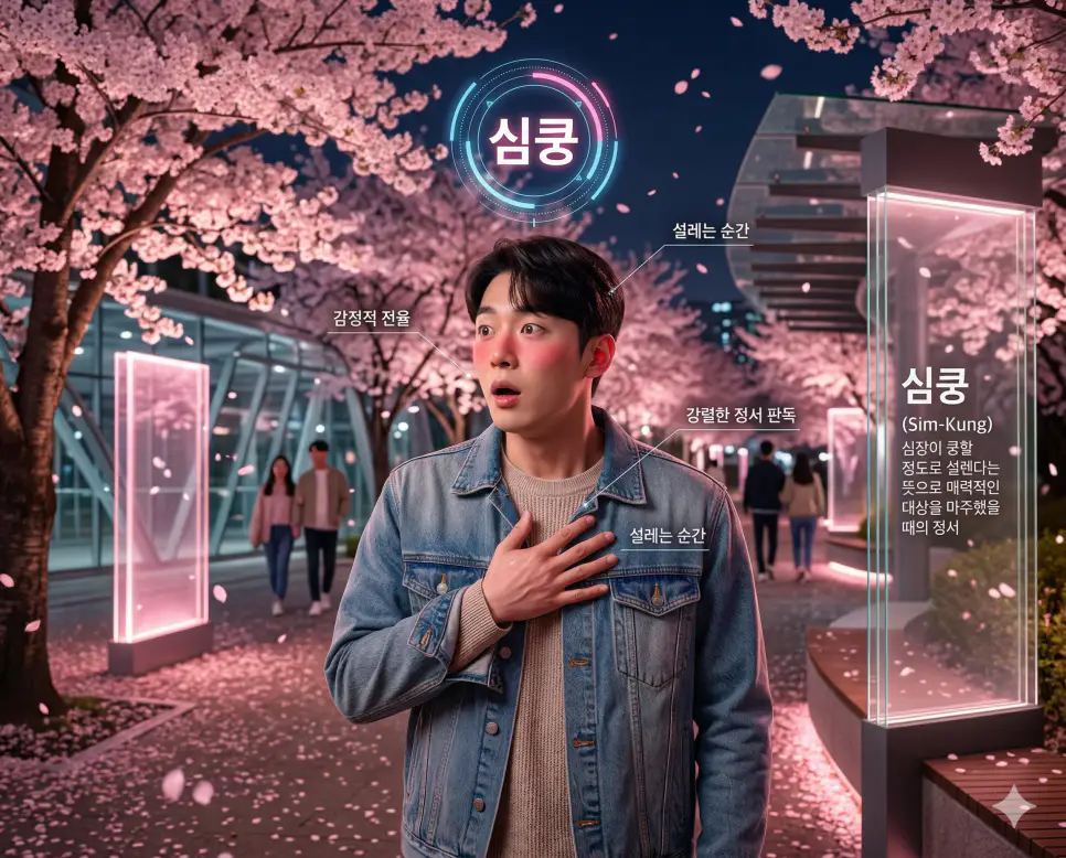 식집사 뜻, 심쿵 뜻, 스몸비 뜻: 반려식물 돌봄과 감정적 전율 및 보행 안전 위기 정리 2 심쿵 뜻을 통해 매력적인 대상을 마주했을 때 느끼는 강렬한 정서와 설렘을 시각화한 한국의 일상 로맨틱 실사 이미지