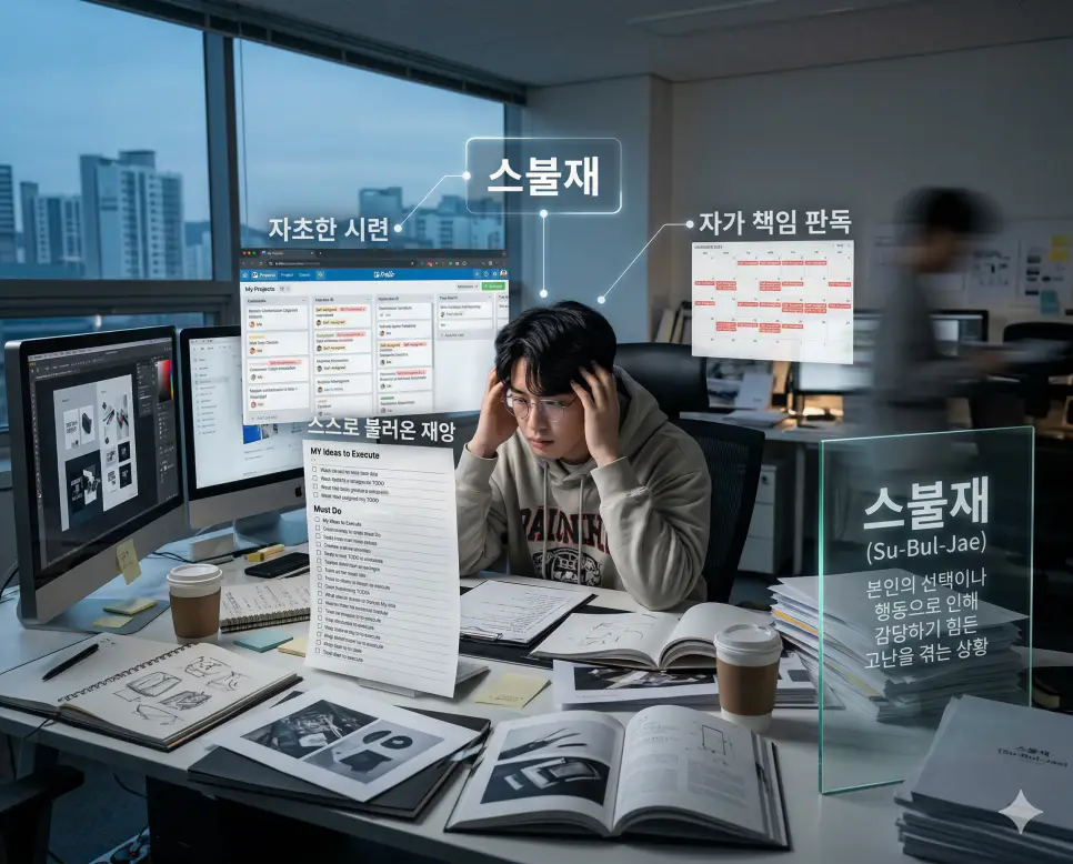 스불재 뜻, 역세권 뜻, 스압 뜻: 자초한 시련과 초근접 편의 및 정보 과잉 경계 정리 1 스불재 뜻을 통해 본인의 선택으로 인해 감당하기 힘든 고난을 겪는 상황을 시각화한 한국의 일상 자가 책임 실사 이미지
