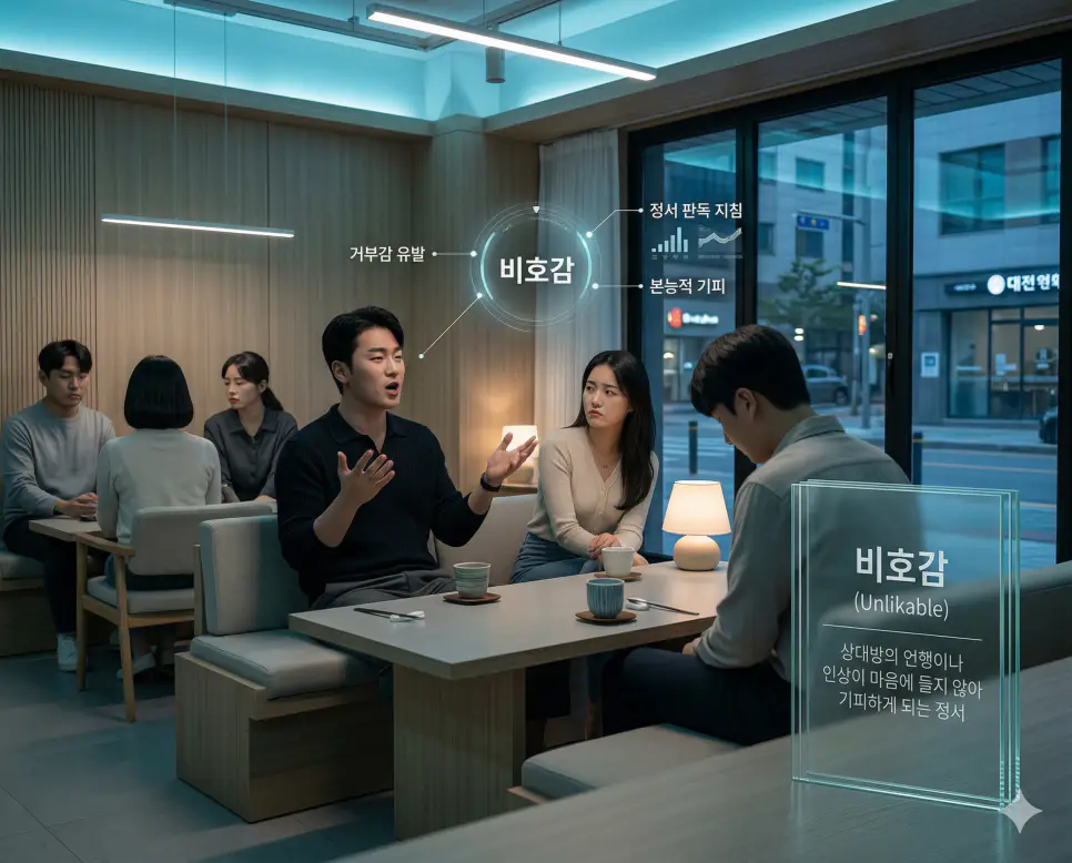 디지털 노마드 뜻, 비호감 뜻, 도른자 뜻: 유목민적 일터와 거부감 및 광기 어린 재능 완벽 정리 2 비호감 뜻을 통해 상대방의 언행이나 인상이 마음에 들지 않아 호감을 느끼지 못하고 기피하게 되는 한국의 정서 판독 지침을 실사 스타일로 시각화한 이미지