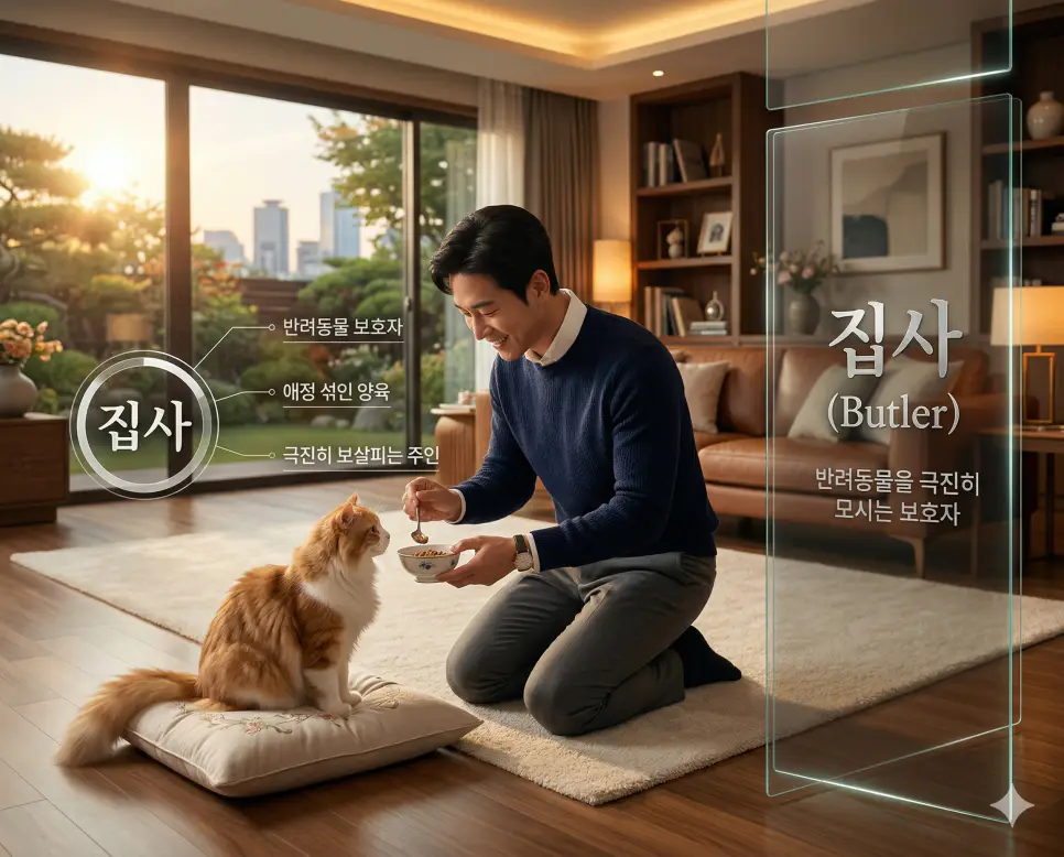 댓츠노노 뜻, 사이버 렉카 뜻, 집사 뜻: 거절과 이슈 및 양육 완벽 정리 3 신조어 집사(Butler)를 통해 고양이나 강아지 등 반려동물을 극진히 보살피는 보호자를 부르는 한국의 애정 섞인 양육 문화를 시각화한 이미지