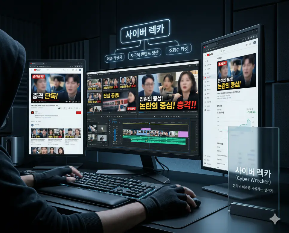 댓츠노노 뜻, 사이버 렉카 뜻, 집사 뜻: 거절과 이슈 및 양육 완벽 정리 2 신조어 사이버 렉카(Cyber Wrecker)를 통해 온라인상의 사건이나 사고를 빠르게 짜깁기하여 조회수를 노리는 한국의 자극적인 콘텐츠 생산자 모습을 시각화한 이미지