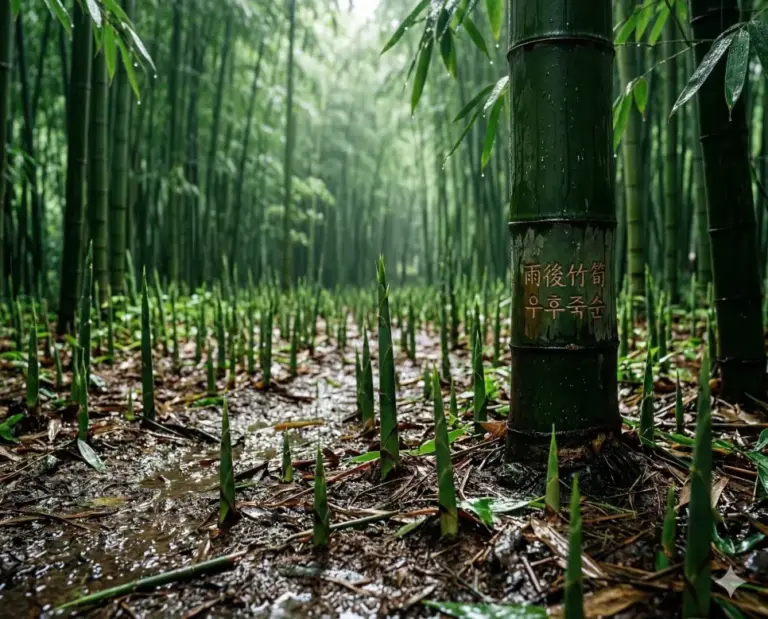 uhu juksun bamboo forest after rain growth realistic