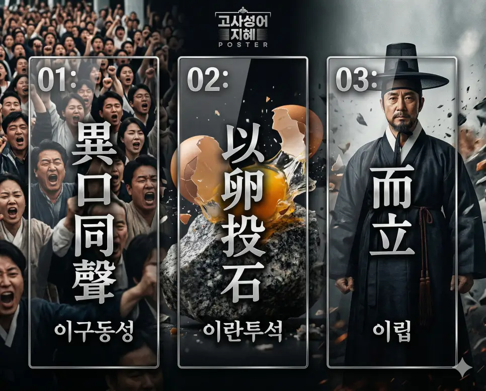 이립(而立) 뜻 – 서른 살이 되어 뜻을 확고히 세운다는 의미이며, 당당한 기개로 미래를 바라보는 젊은 선비의 사실적 이미지