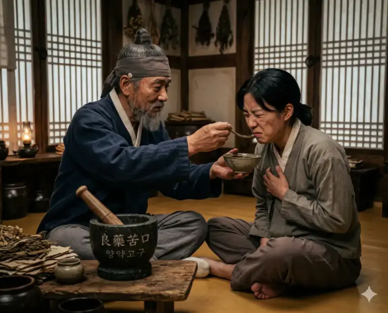 yangyak gogu elder giving bitter medicine realistic