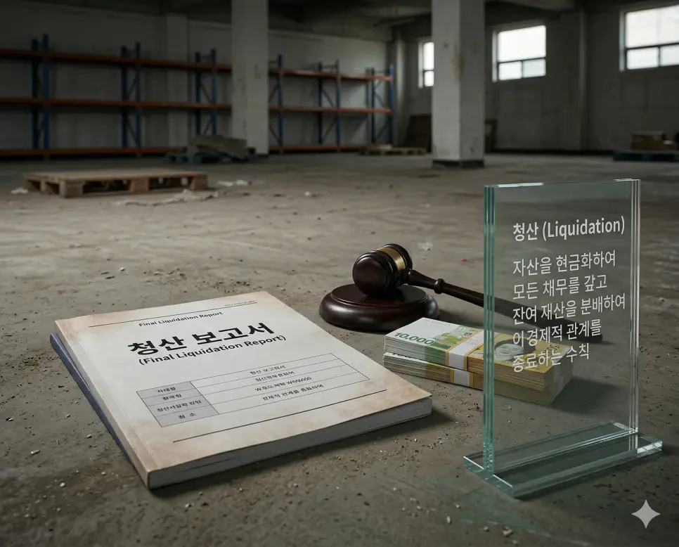 워크아웃 뜻, 면책 뜻, 청산 뜻 정리: 기업 구조조정과 채무 면제 및 자산 정리 확인 3 청산 뜻을 상징하기 위해 법인 해산 시 모든 자산을 현금화하여 채무를 변제하고 경제적 관계를 완전히 종료하는 최종 보고서의 실사 이미지
