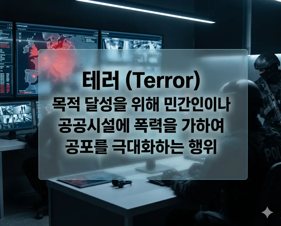 테러 뜻을 정의하기 위해 사회적 폭력 위협으로부터 민간인을 보호하고자 실시간으로 데이터를 분석하는 대테러 지휘소의 고품격 이미지