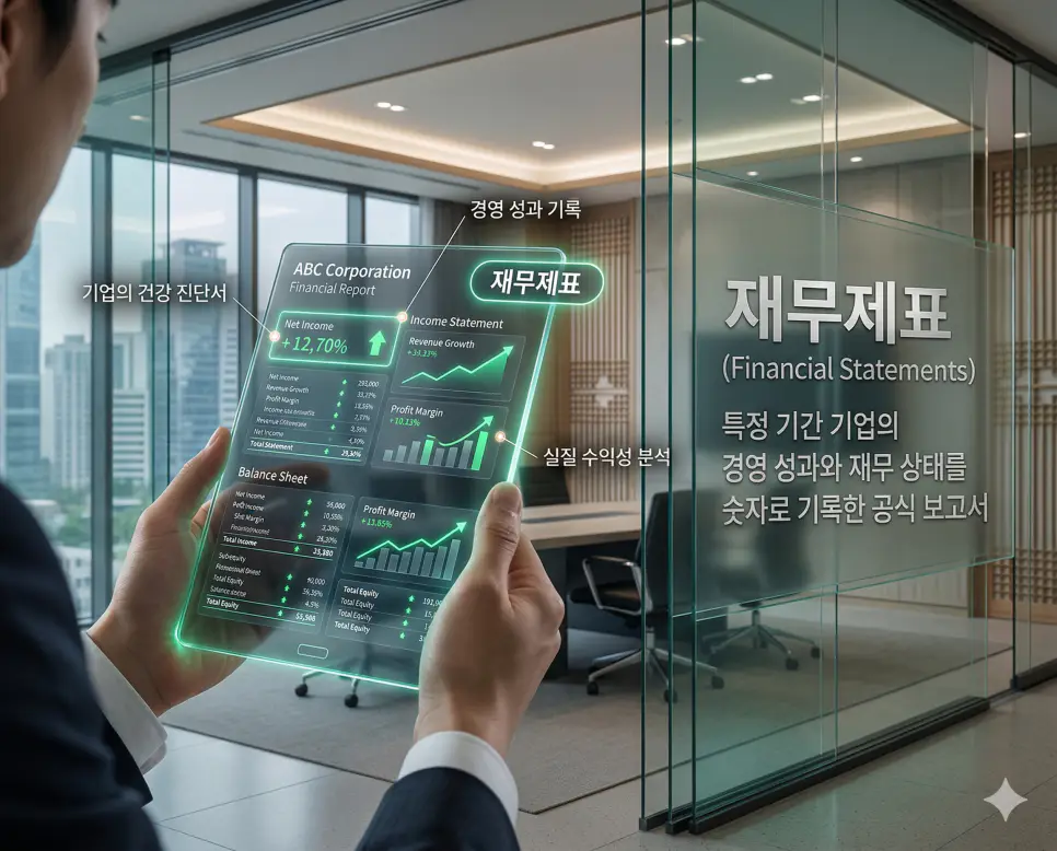 주식 설거지 뜻, 대차거래 뜻, 재무제표 뜻: 세력의 퇴장과 주식 대여 및 건강 진단 정리 3 기업의 수익성과 재무 건전성을 객관적으로 증명하는 공식 보고서인 재무제표를 검토하는 실사 이미지