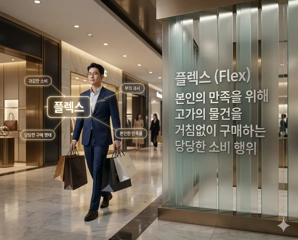 톤그로 뜻, 티엠아이 뜻, 플렉스 뜻: 뷰티 부조화와 정보의 과잉 및 과감한 소비 정리 3 자신의 만족을 위해 고가의 물건을 구매하며 당당하게 부를 과시하는 플렉스 행위의 실사 이미지