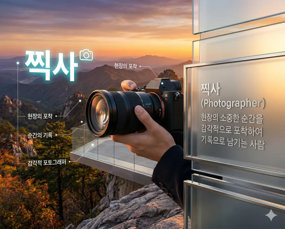 취준생 뜻, 따따상 뜻, 찍사 뜻: 미래 설계의 과도기와 수익 극대화 및 현장의 기록 정리 3 소중한 순간을 놓치지 않고 감각적으로 포착하는 찍사의 전문적인 모습과 뜻을 설명하는 실사 이미지