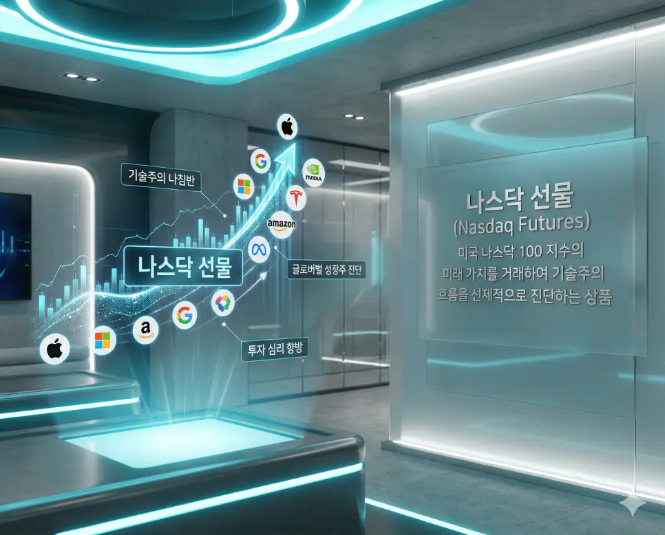 야간선물 뜻, 해외선물 뜻, 나스닥 선물 뜻: 밤의 지표와 글로벌 시세 및 기술주 나침반 정리 3 미국 나스닥 100 지수의 흐름을 예측하여 글로벌 기술주 투자 심리를 분석하는 나스닥 선물 실사 이미지