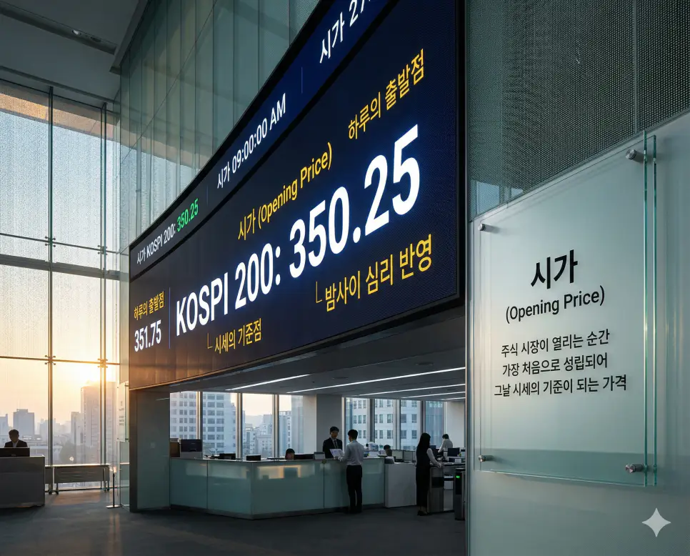시가 뜻, 호가 뜻, 양봉 뜻: 하루의 출발점과 거래 제안 및 상승 에너지 정리 1 장 시작과 동시에 결정되어 하루 시세의 기준이 되는 시가의 결정 순간을 포착한 실사 이미지