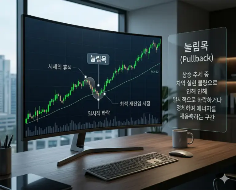 trend term pullback stock reentry point