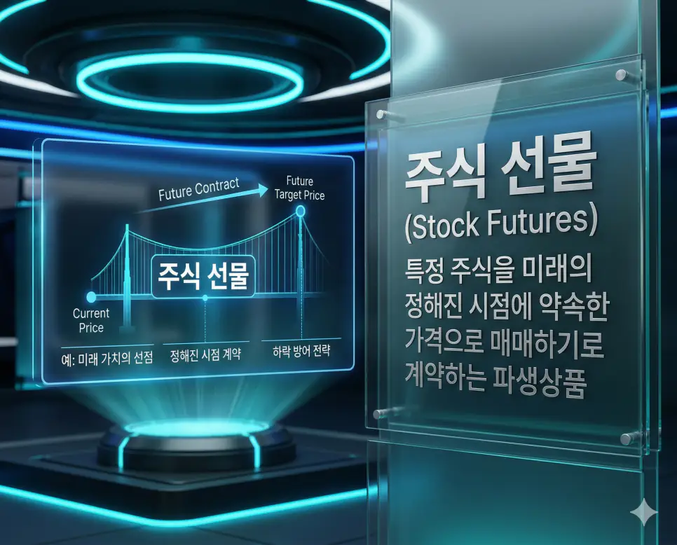 어닝 서프라이즈 뜻, 서머타임 뜻, 주식 선물 뜻: 실적 발표와 거래 일정 및 파생상품 정리 3 특정 주식을 미래의 정해진 가격에 매매하기로 계약하는 주식 선물의 거래 메커니즘을 보여주는 실사 이미지