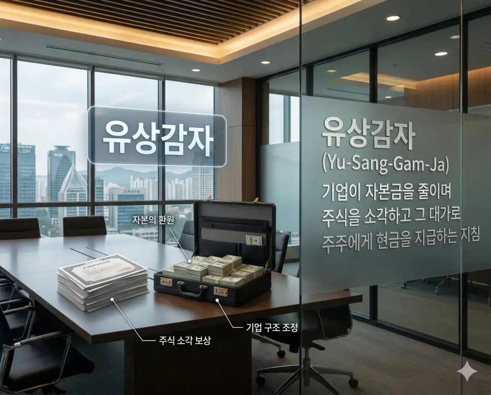 체결강도 뜻, 보합 뜻, 유상감자 뜻: 매수세의 척도와 가격의 평행선 및 자본 환원 정리 3 자본금을 줄이며 주주들에게 현금을 환원하는 유상감자 의미를 담은 기업 이사회 배경 실사 이미지