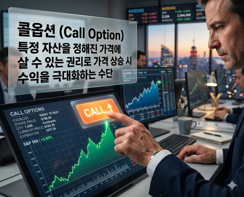 메자닌 뜻, 워런트 뜻, 콜옵션 뜻: 주식과 채권 사이 하이브리드 투자 정리 3 콜옵션 뜻을 설명하기 위해 특정 기초자산을 정해진 가격에 살 수 있는 권리와 이를 통한 수익 극대화 전략을 전문가의 시점에서 담은 시각 자료