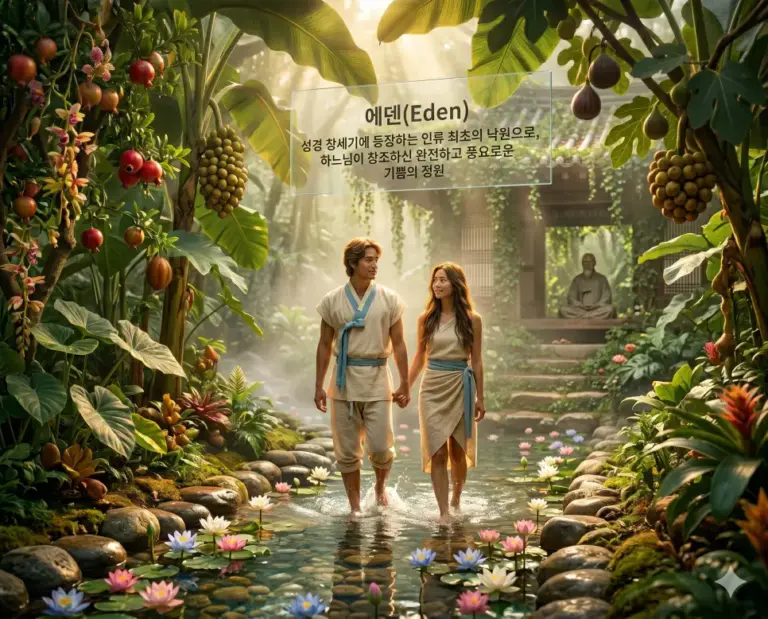 eden primeval garden couple real photography 8k