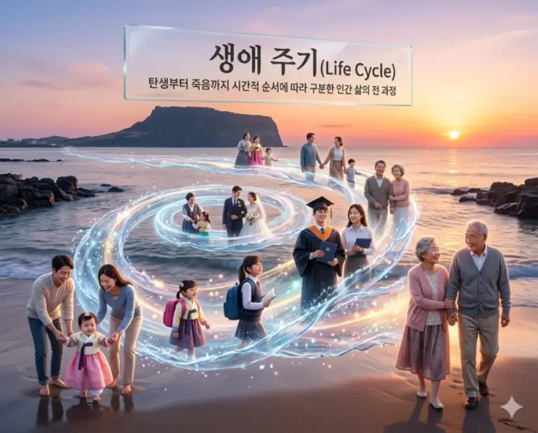 human life cycle korean timeline water light
