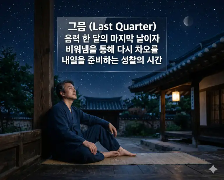 korean last quarter moon starry night 8k