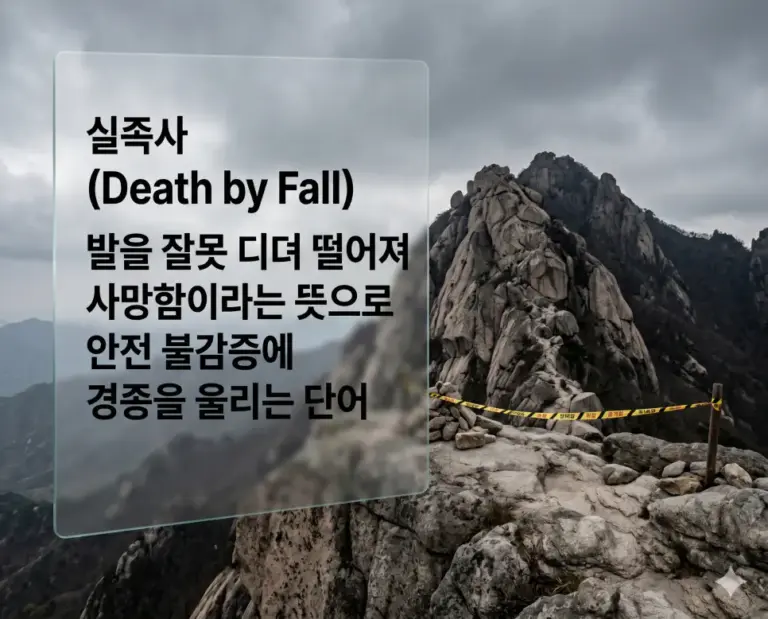 korean mountain safety accidental fall risk 8k