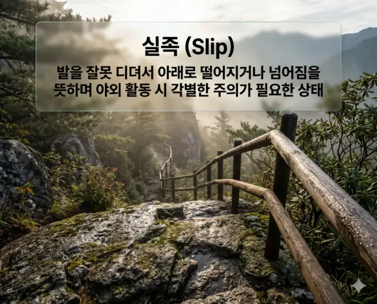 korean mountain trail accidental slip risk 8k