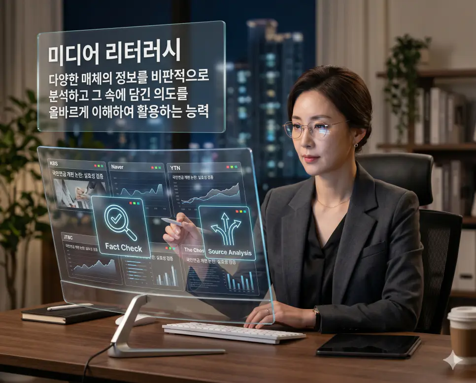 ANC 뜻, 미디어 리터러시 뜻, 사물인터넷 뜻: 기술과 지혜가 만나는 미래 2 미디어 리터러시 뜻을 시각화하기 위해 다양한 매체의 정보를 비판적으로 분석하고 그 속에 담긴 의도를 올바르게 이해하여 활용하는 능력을 담은 이미지