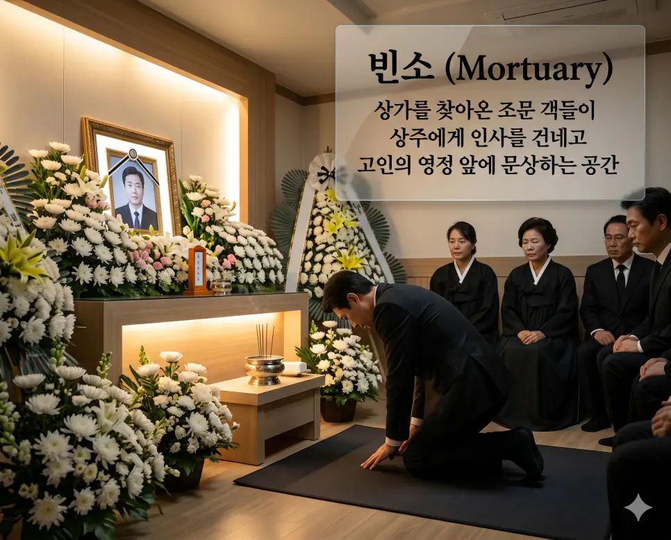 장례식 뜻, 빈소 뜻, 헌화 뜻: 고인을 모시는 공식적인 절차와 문상 공간 및 조문 예절 정리 - Plus27