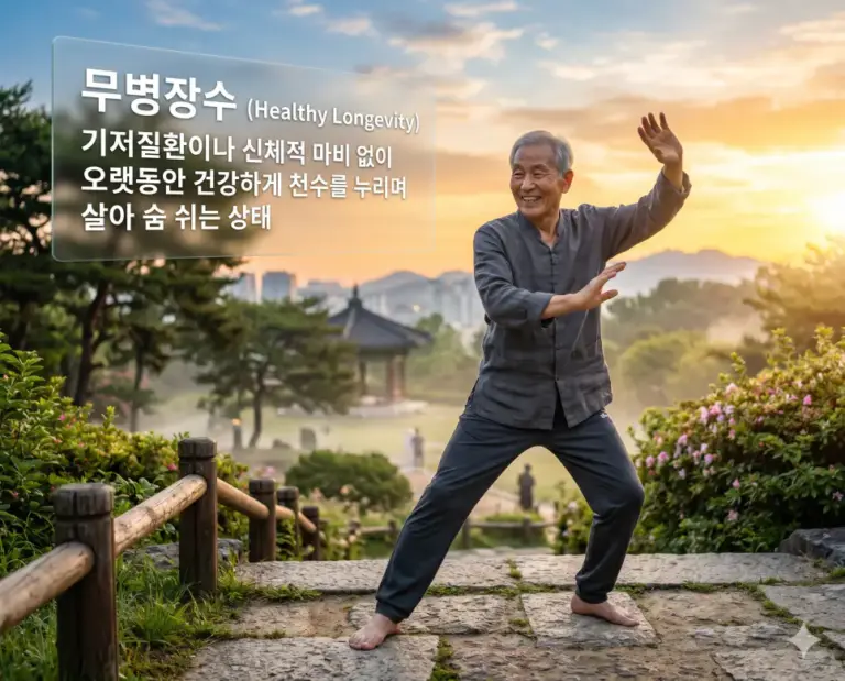 mubyeong jangsu healthy elderly man taichi sunrise 8k