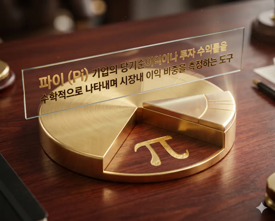에타 뜻, 이오타 뜻, 파이 뜻: 금융 분석과 기술 혁신의 핵심 지표 3 파이 뜻을 설명하기 위해 기업의 당기순이익이나 투자 수익률의 분포를 수학적으로 나타내고 시장 내 이익 비중을 상징적으로 표현한 시각 자료