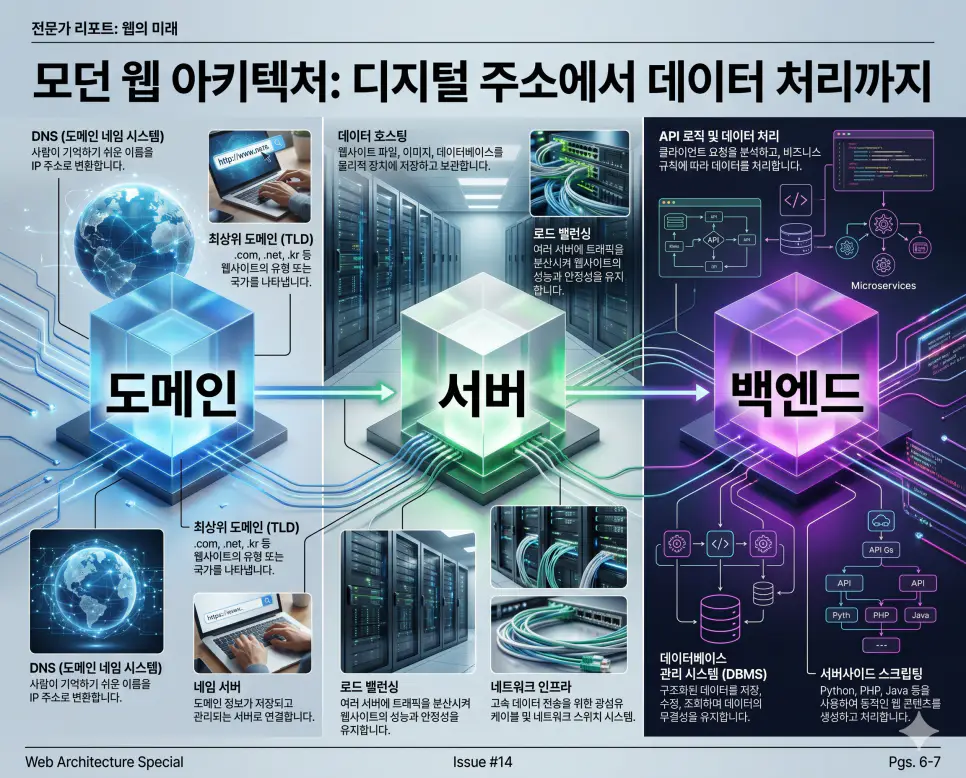 통합 개발 역량인 풀스택과 화면 설계의 와이어프레임 및 민첩한 방법론인 애자일 개념을 분석한 전문 매거진 스타일의 고해상도 인포그래픽 포스터