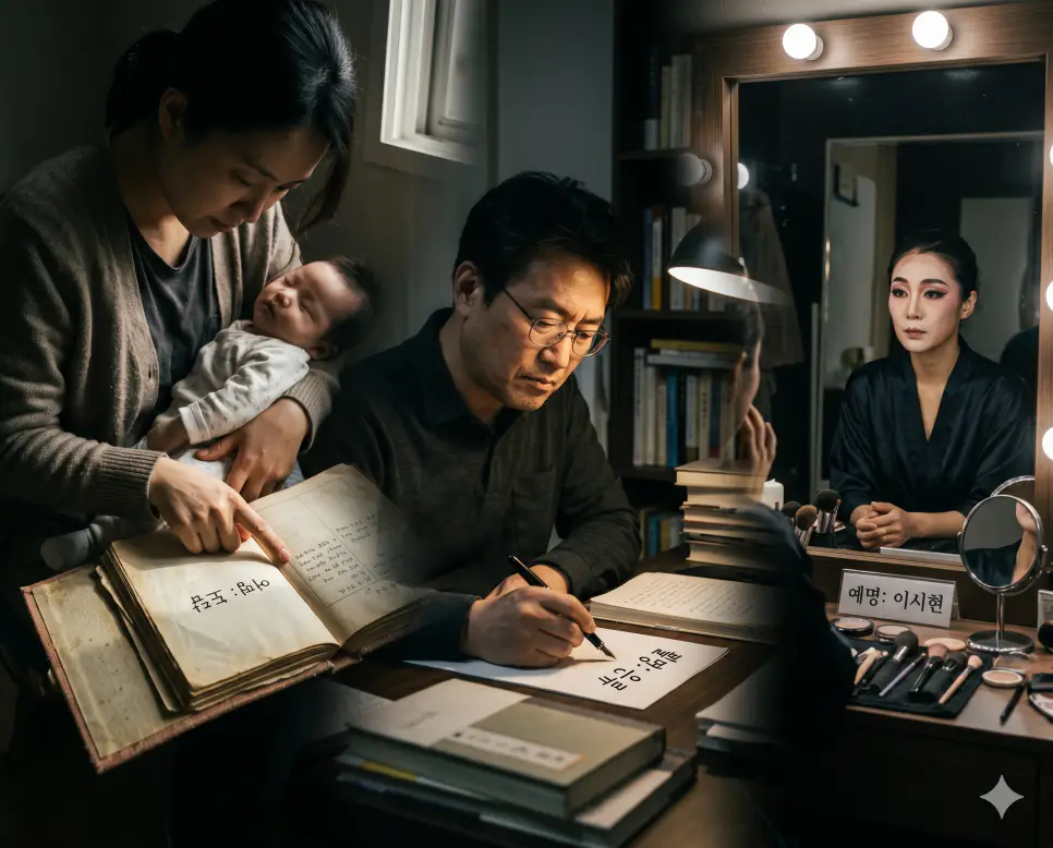 아명 뜻, 필명 뜻, 예명 뜻: 상황과 목적에 따라 부여되는 고유한 이름의 가치 4 아명 뜻, 필명 뜻, 예명 뜻 개념을 세계적인 포토다큐멘터리 잡지 사진 스타일로 깊이 있게 융합한 실사 포스터