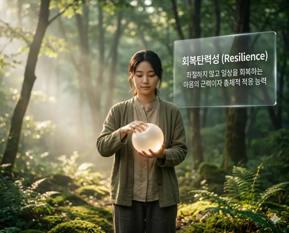 레질리언스 뜻, 회복탄력성 뜻, 사회화 뜻: 마음의 근력과 성장의 과정 2 회복탄력성 뜻을 시각화하기 위해 예상치 못한 스트레스 상황에서도 좌절하지 않고 빠르게 일상을 회복하는 마음의 탄성을 담은 이미지