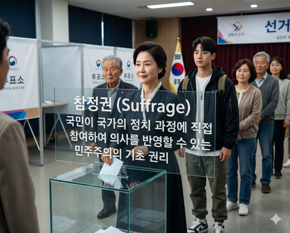 크라우드펀딩 뜻, 사회권 뜻, 참정권 뜻: 혁신과 기본권의 민주적 가치 3 참정권 뜻을 설명하기 위해 국민이 국가의 정치 과정에 참여하여 국정의 주인으로서 권력을 행사하는 민주주의의 기초적 권리를 표현한 시각 자료