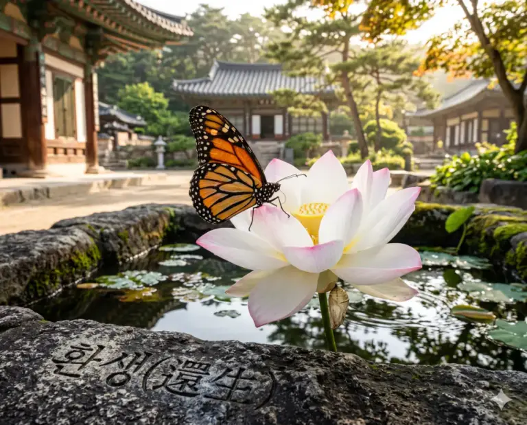 hwansaeng rebirth butterfly lotus flower real photography 8k