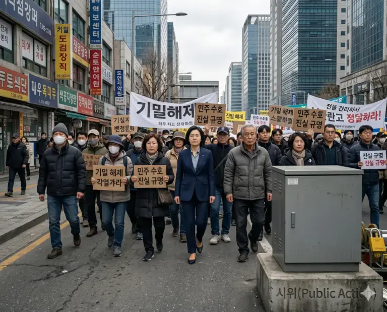 real world public demonstration march